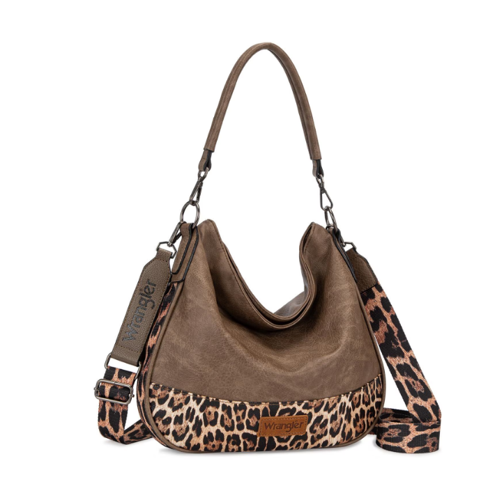 Wrangler Hobo Bags Large Crossbody Bags for Women Shoulder Purses with Striped Cotton Straps