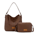 Wrangler Studded Hobo Bags for Women 2PCS Handbag Set with Crossbody Strap