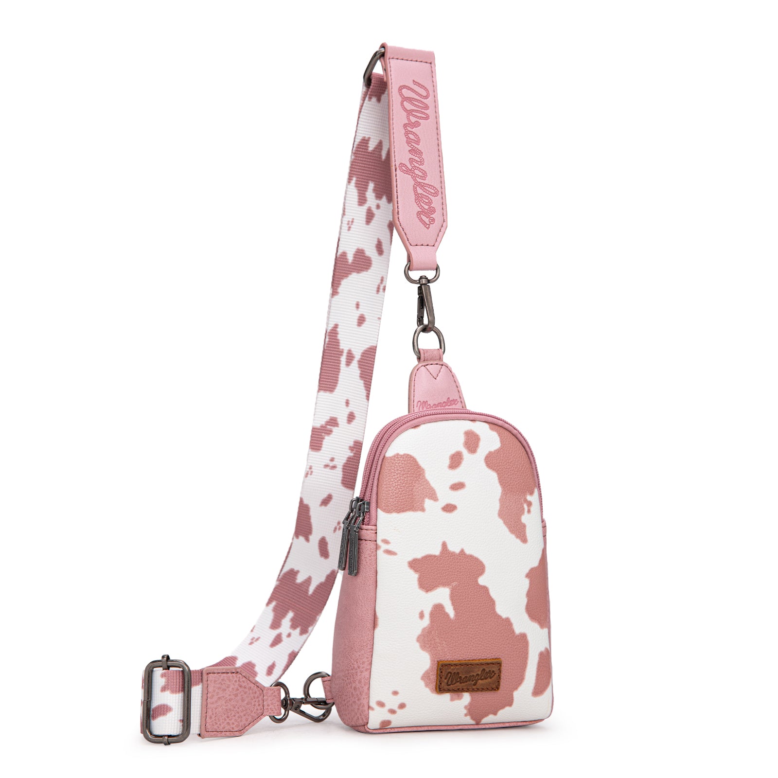 Wrangler Cow Print Crossbody Bags for Women Western Sling Bag with Adjustable Starp Cross Body Purse