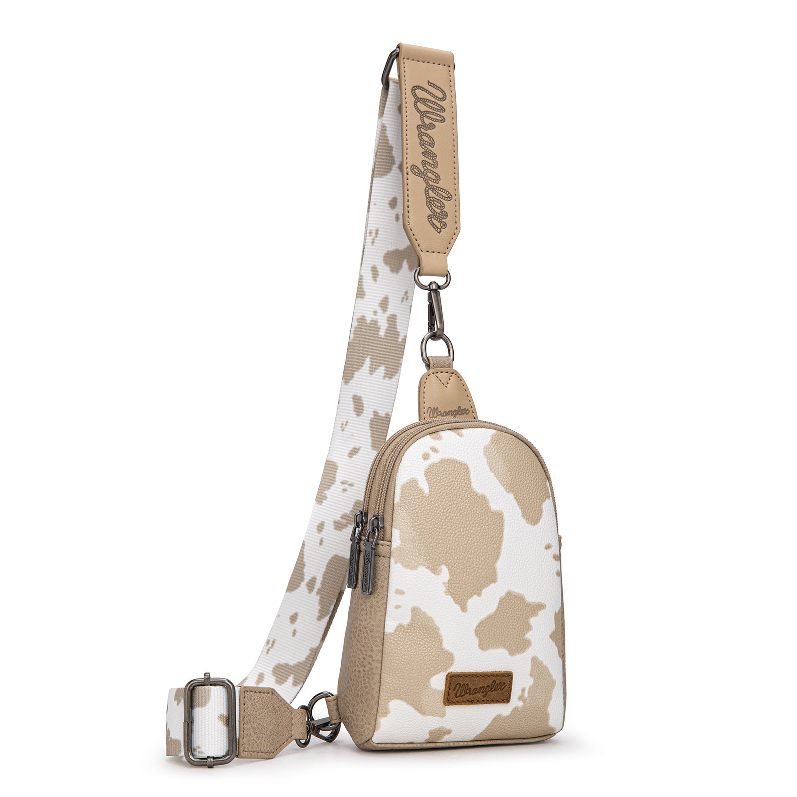 Wrangler Cow Print Crossbody Bags for Women Western Sling Bag with Adjustable Starp Cross Body Purse