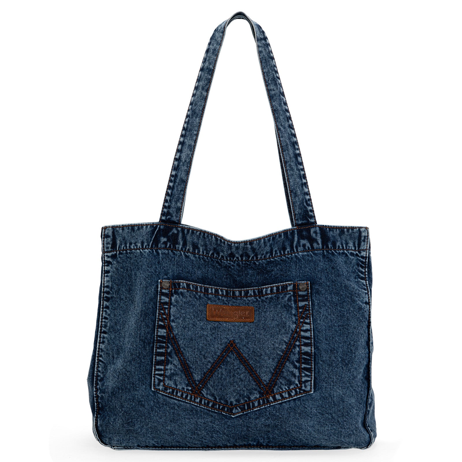 Wrangler Tote Bag for Women Large Denim Purses for Work Travel
