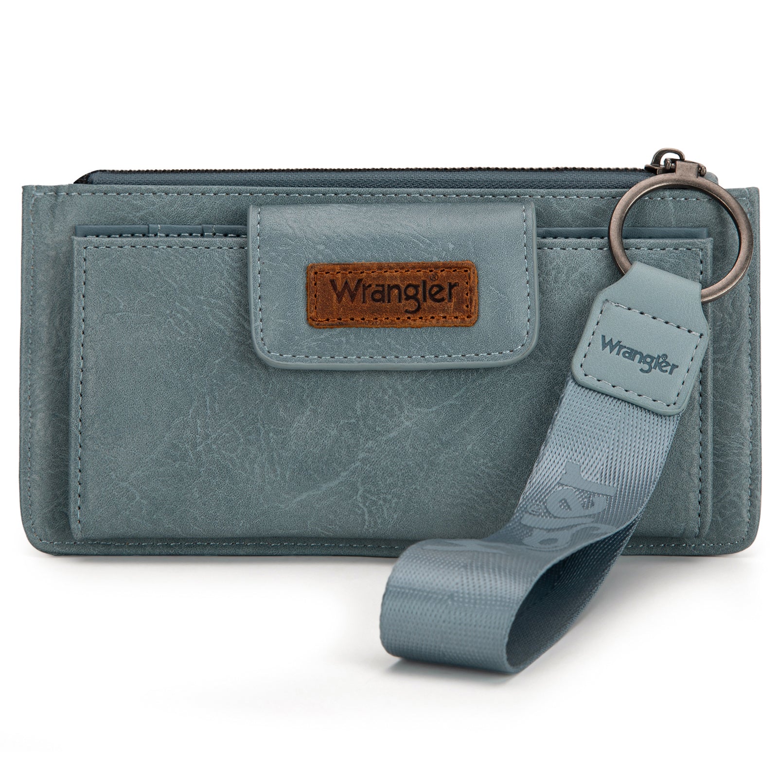 Wrangler Minimalist Wristlet Wallet with Phone Slot & RFID Protection & Smooth Zipper