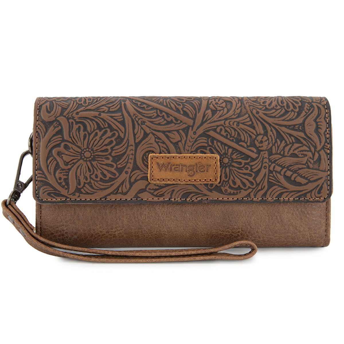 Wrangler Western Wallets for Women Trifold Wristlet Wallets Large Capacity Women Clutch Wallet with Coin Purse