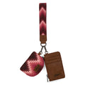 Wrangler Aztec Keychain Wristlet Wallets for Women Western Dual Pouch Wristlet Credit Card Holder Wallet with Zipper Pocket