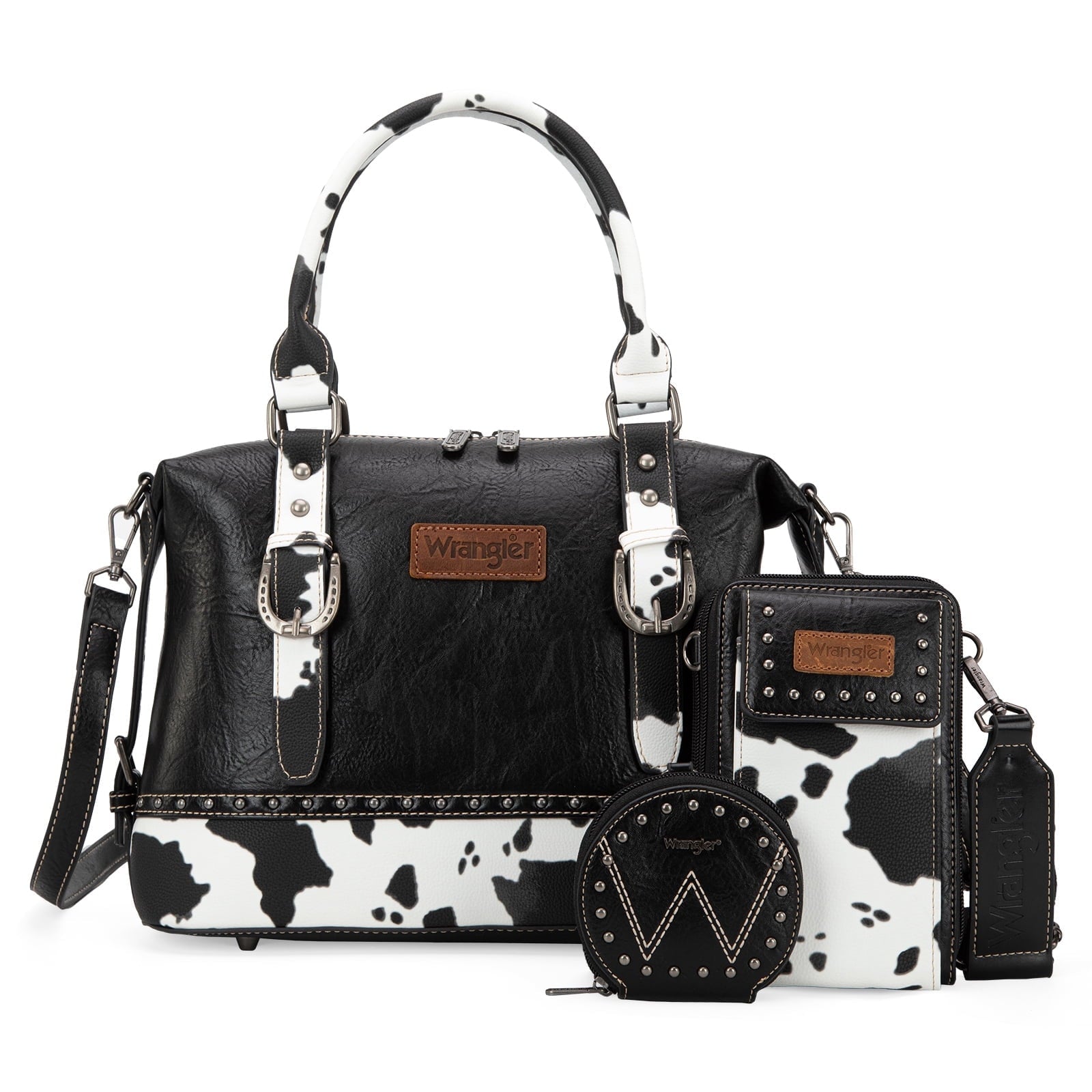 Wrangler 3Pcs Doctor Bag Sets for Women Top-Handle Satchel Bag with Cell Phone Handbags & Coin Purse