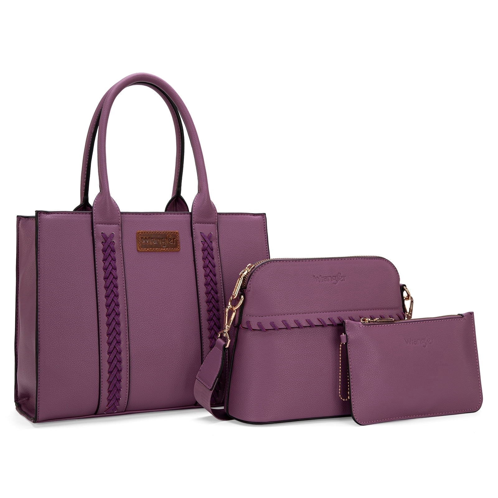 Wrangler 3Pcs Handbags Set Tote Bag & Medium Crossbody Purse & Wallet