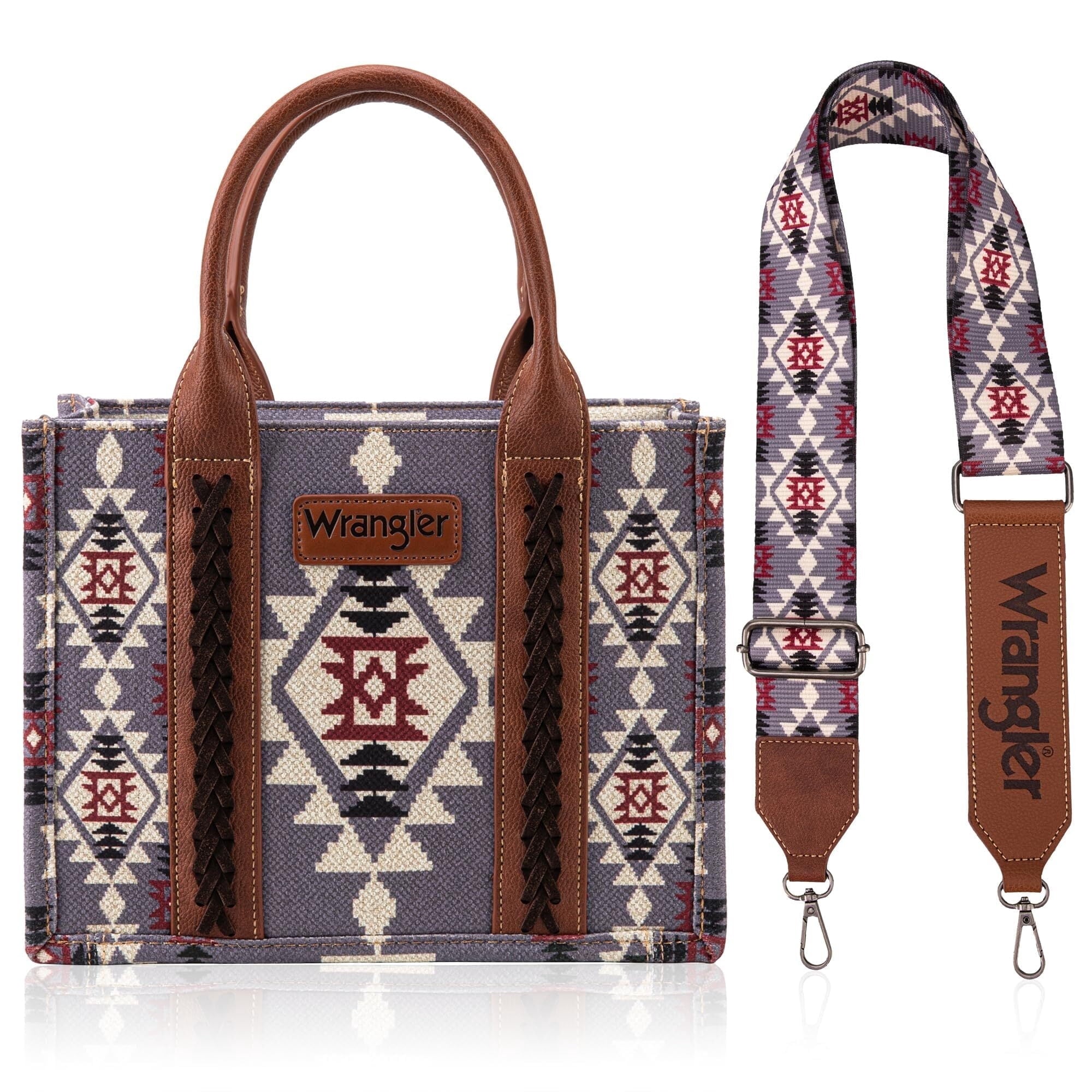 Wrangler Aztec Tote Bag for Women Boho Shoulder Purses and Handbags
