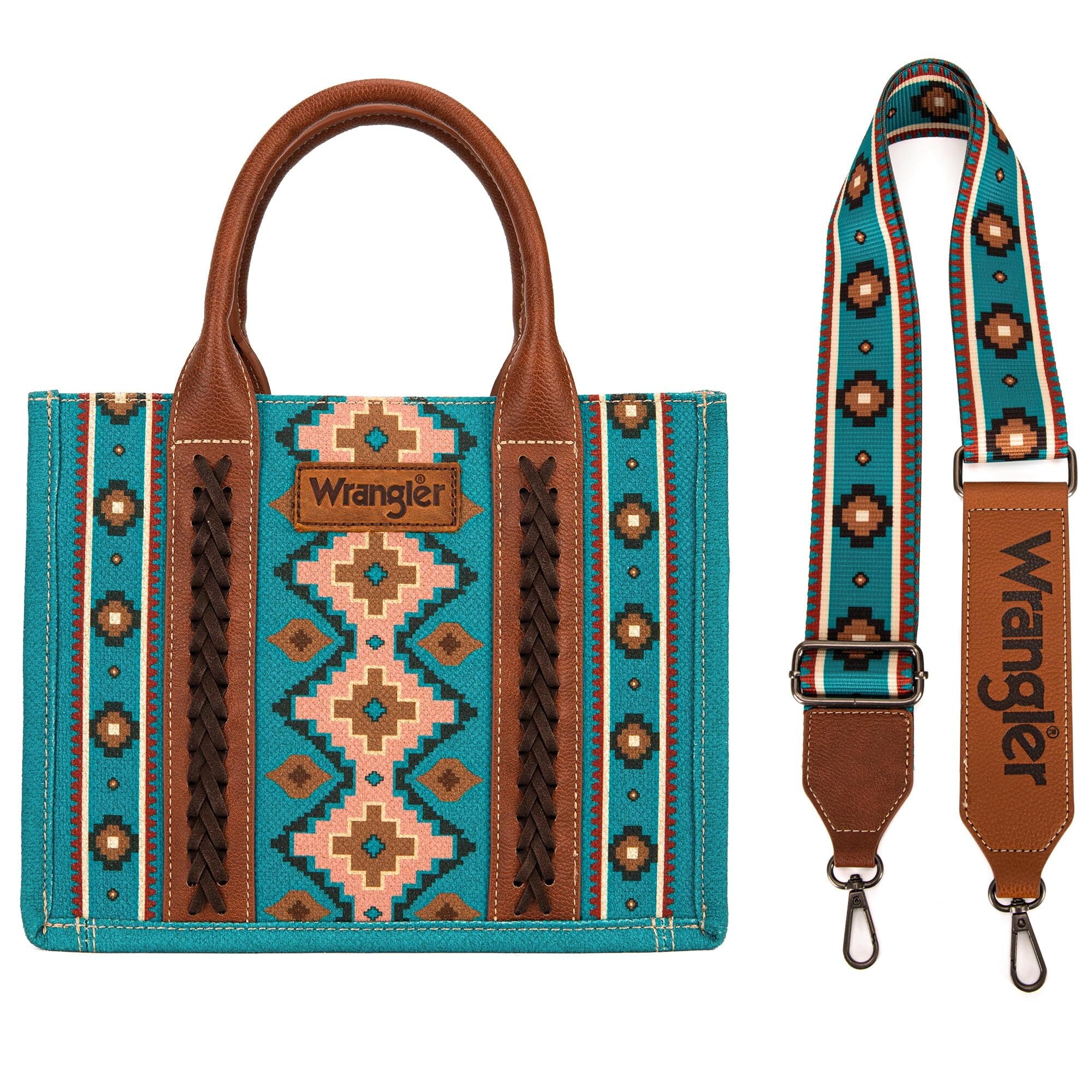 Wrangler Aztec Tote Bag for Women Boho Shoulder Purses and Handbags
