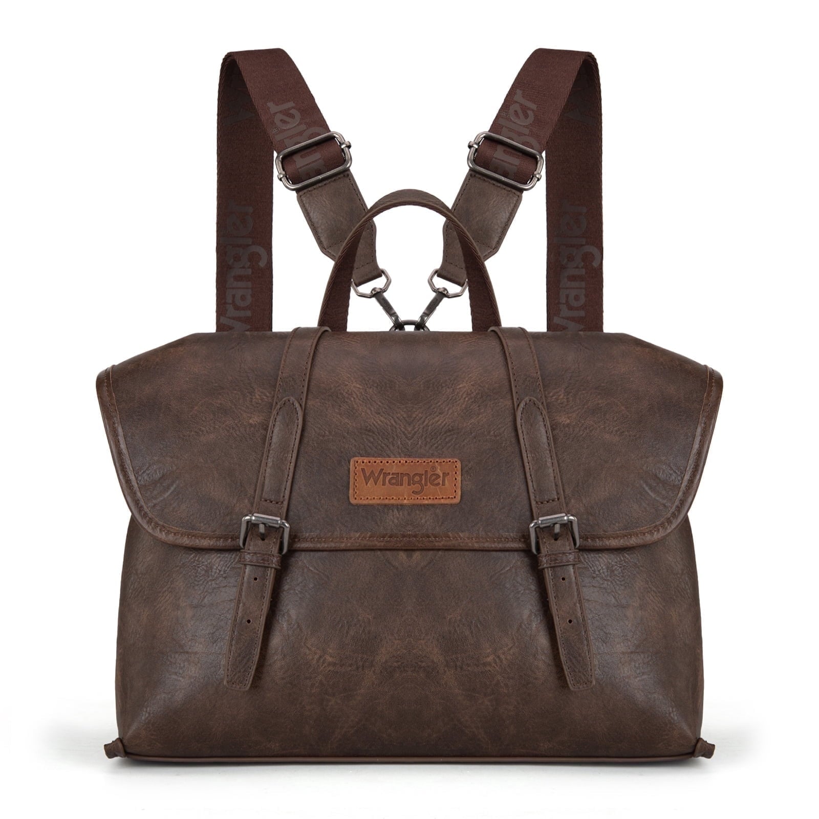 Wrangler Backpack Purse for Women Vegan Leather Fashion Anti Theft Convertible Backpack with Adjustable Strap
