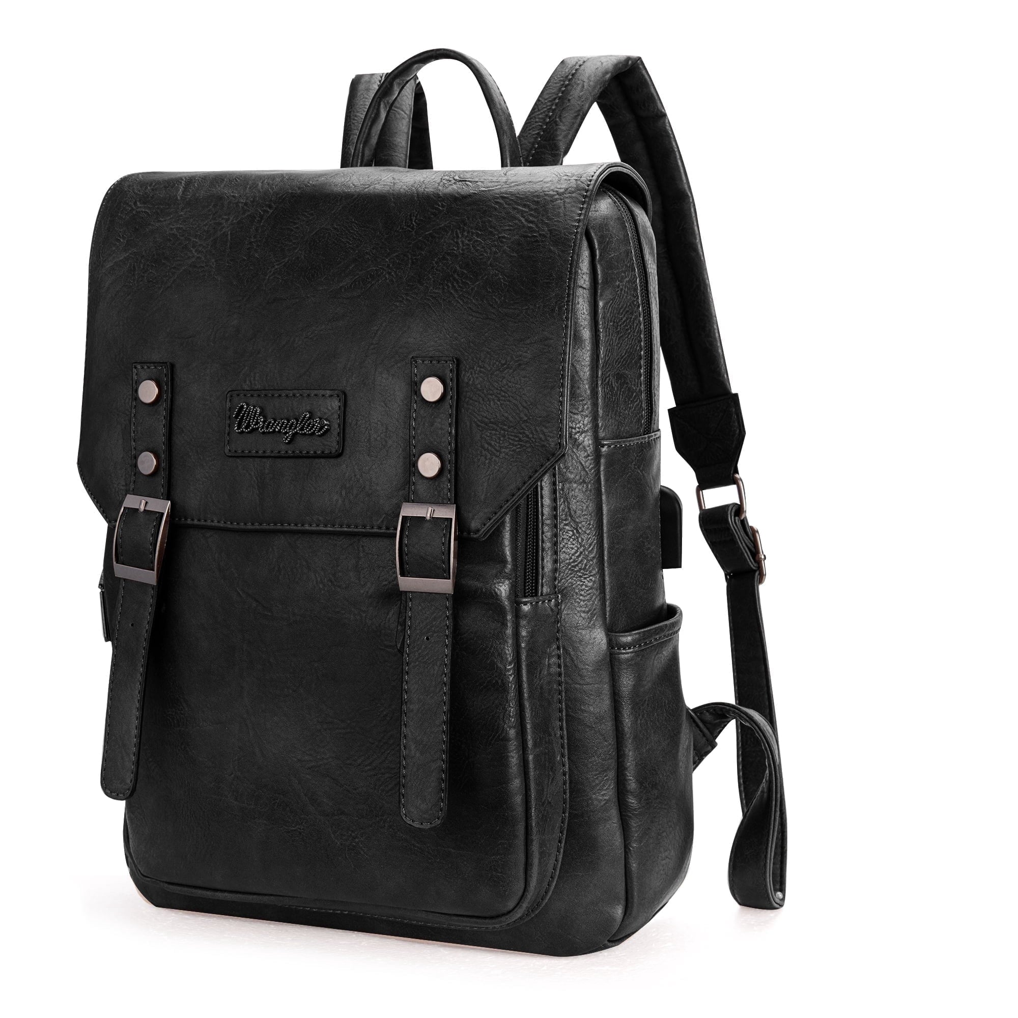 Wrangler Leather Backpack Purse for Women Laptop Backpack Fashion Pink Backpack