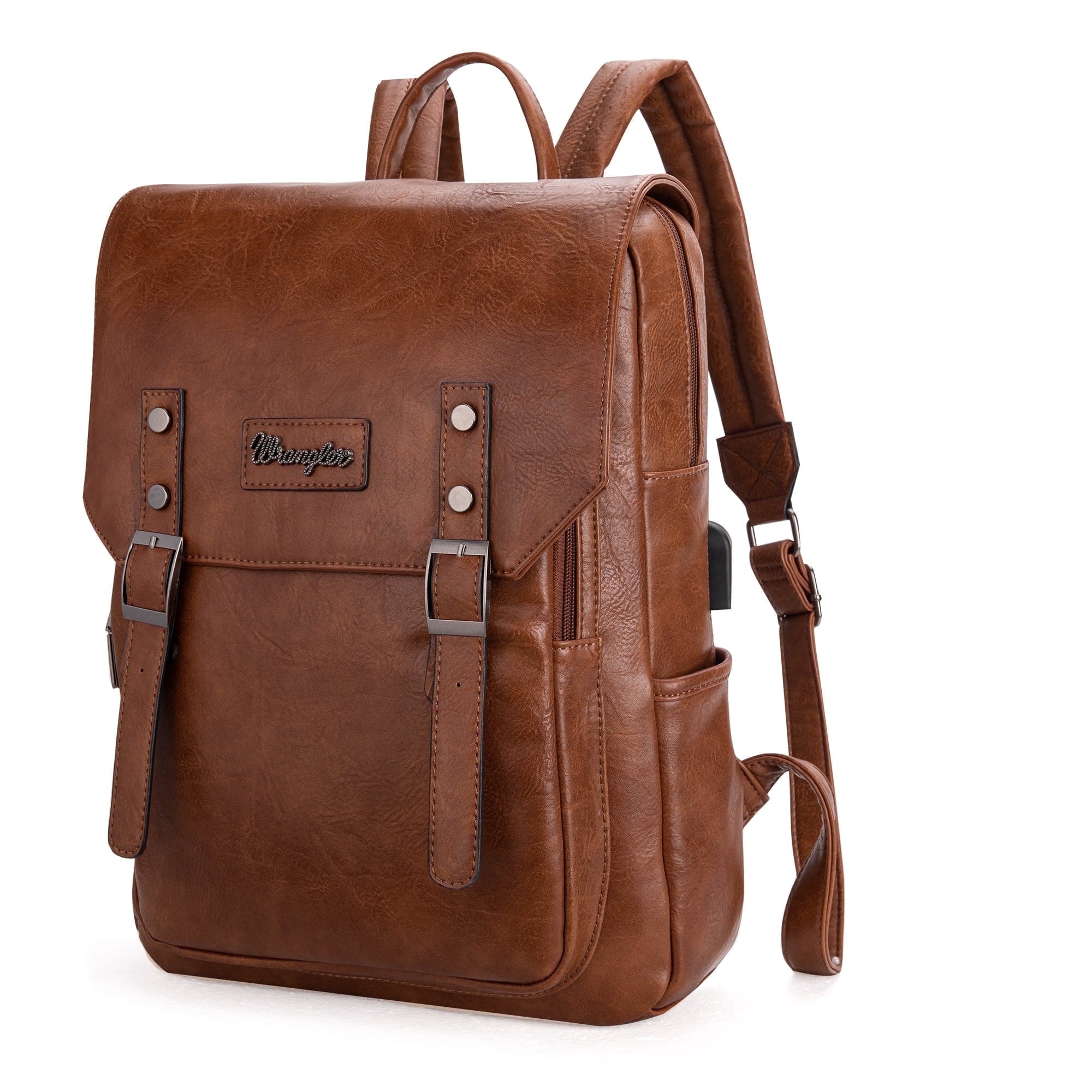 Wrangler Leather Backpack Purse for Women Laptop Backpack Fashion Pink Backpack