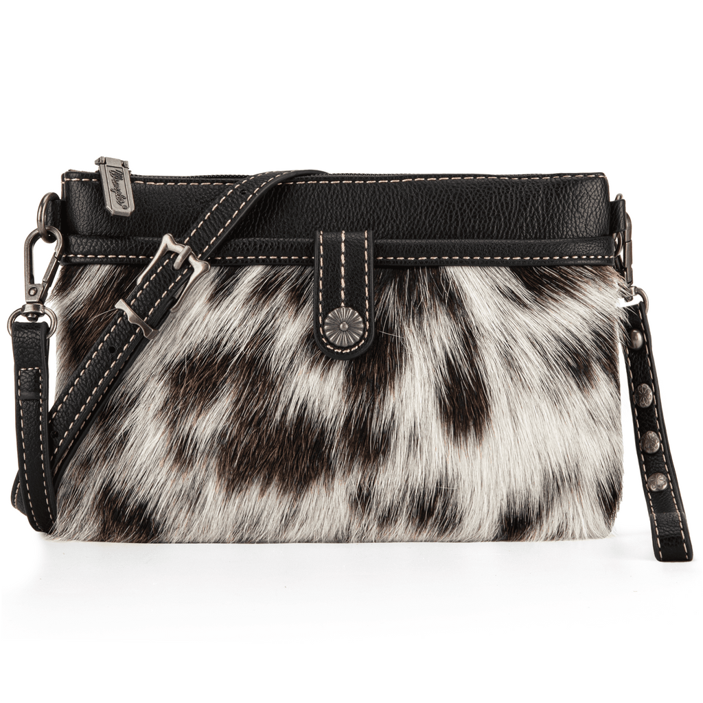 Wrangler Western Cowhide Crossbody Bags for Women Clutch Wristlet Purse