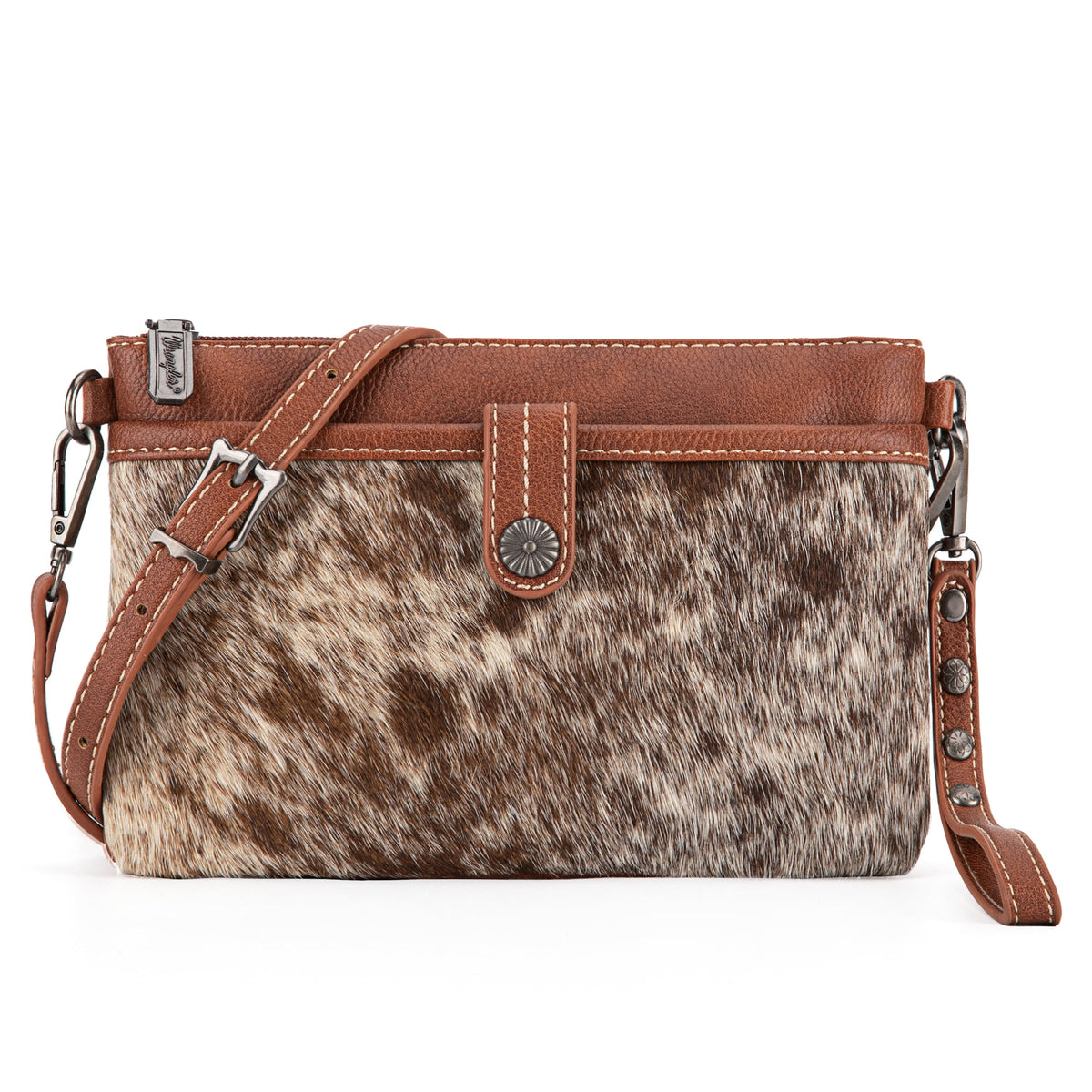 Wrangler Western Cowhide Crossbody Bags for Women Clutch Wristlet Purse