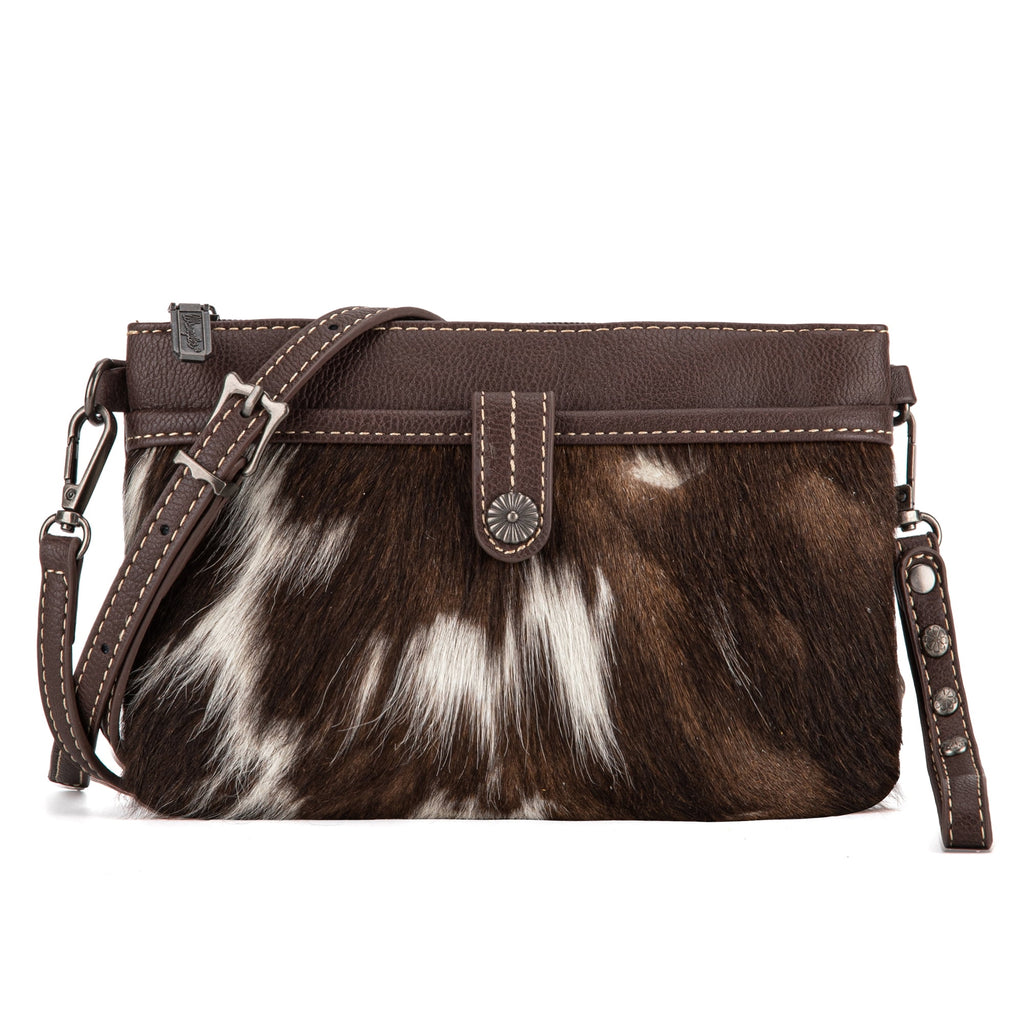 Wrangler Western Cowhide Crossbody Bags for Women Clutch Wristlet Purse
