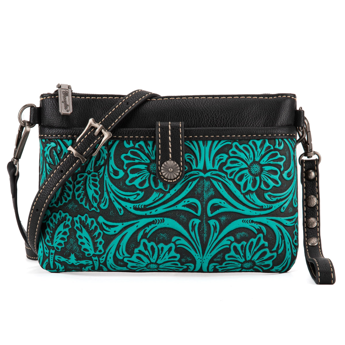 Wrangler Western Cowhide Crossbody Bags for Women Clutch Wristlet Purse