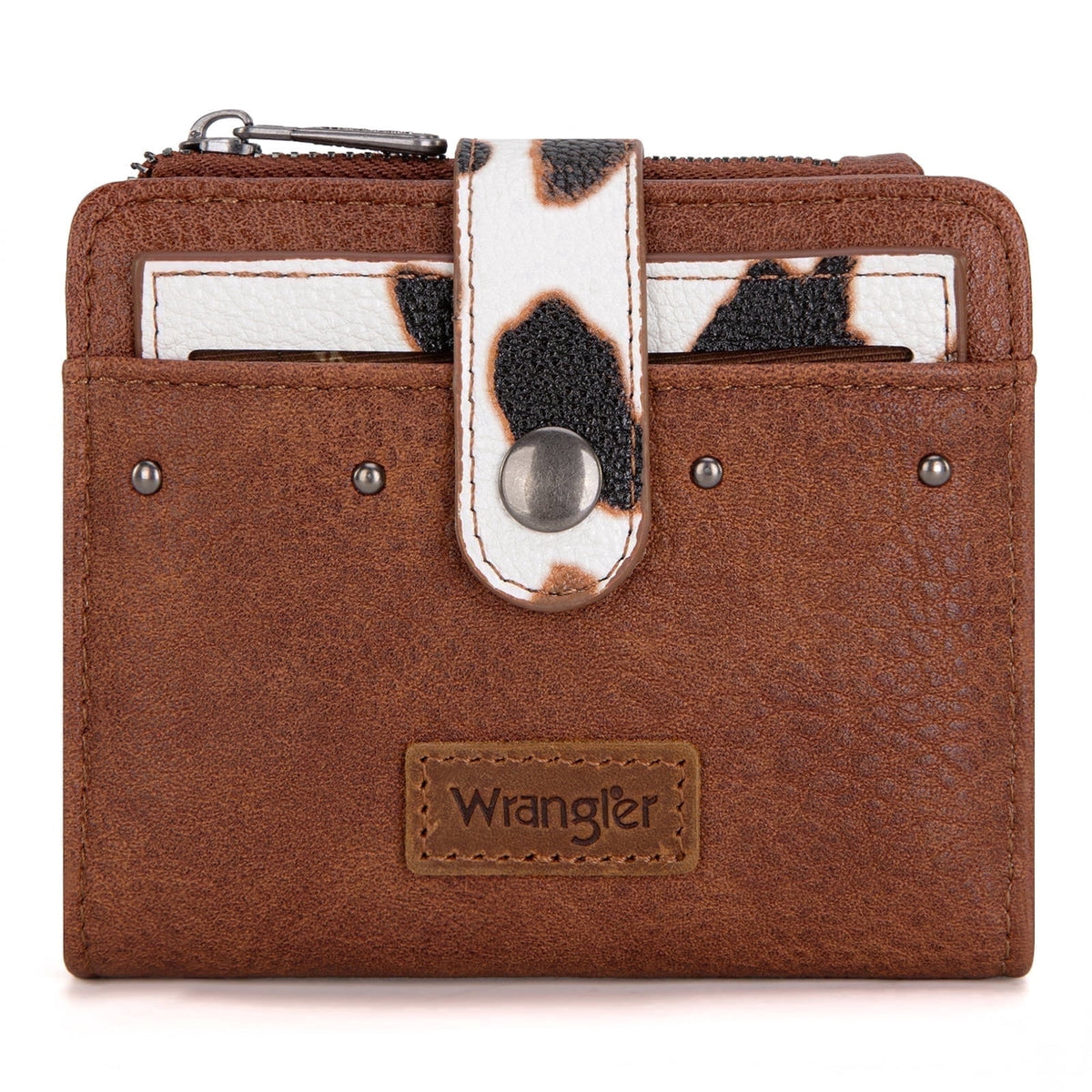 Wrangler Cowhide Women's Wallets Small Wallet Women Wallets, Card Cases & Money Organizers Ladies Female wallet with Removable ID Window