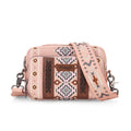 Wrangler Crossbody Bag for Women Boho Aztec Small Multi Pocket Crossover Purse
