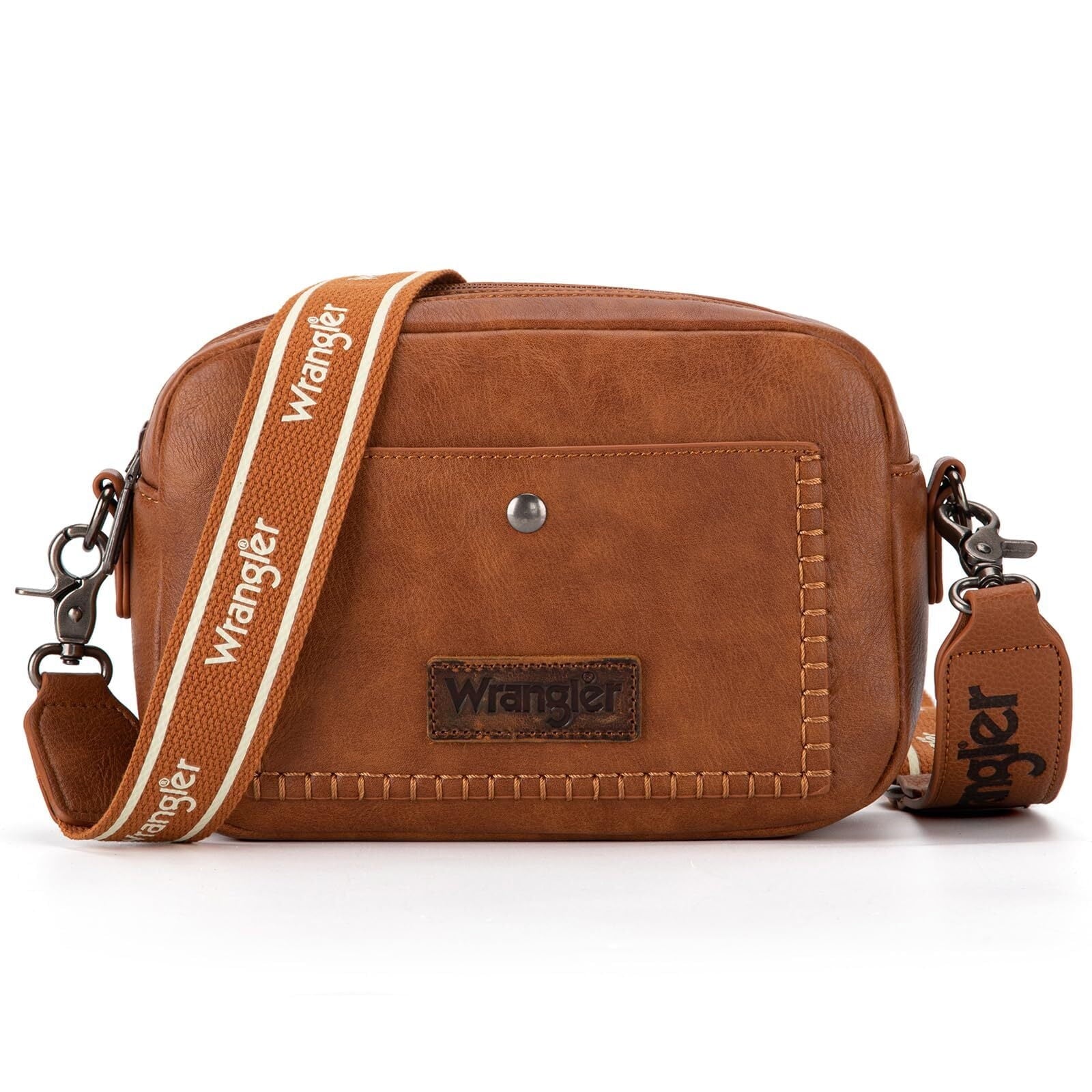 Wrangler Crossbody Purses for Women Trendy Camera Snapshot Bag with Wide Strap