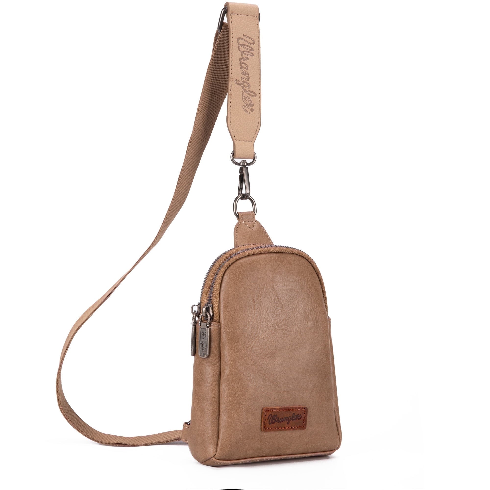 Wrangler Crossbody Sling Bags for Women Cross Body Fanny Pack Purse with Detachable Strap Zipper