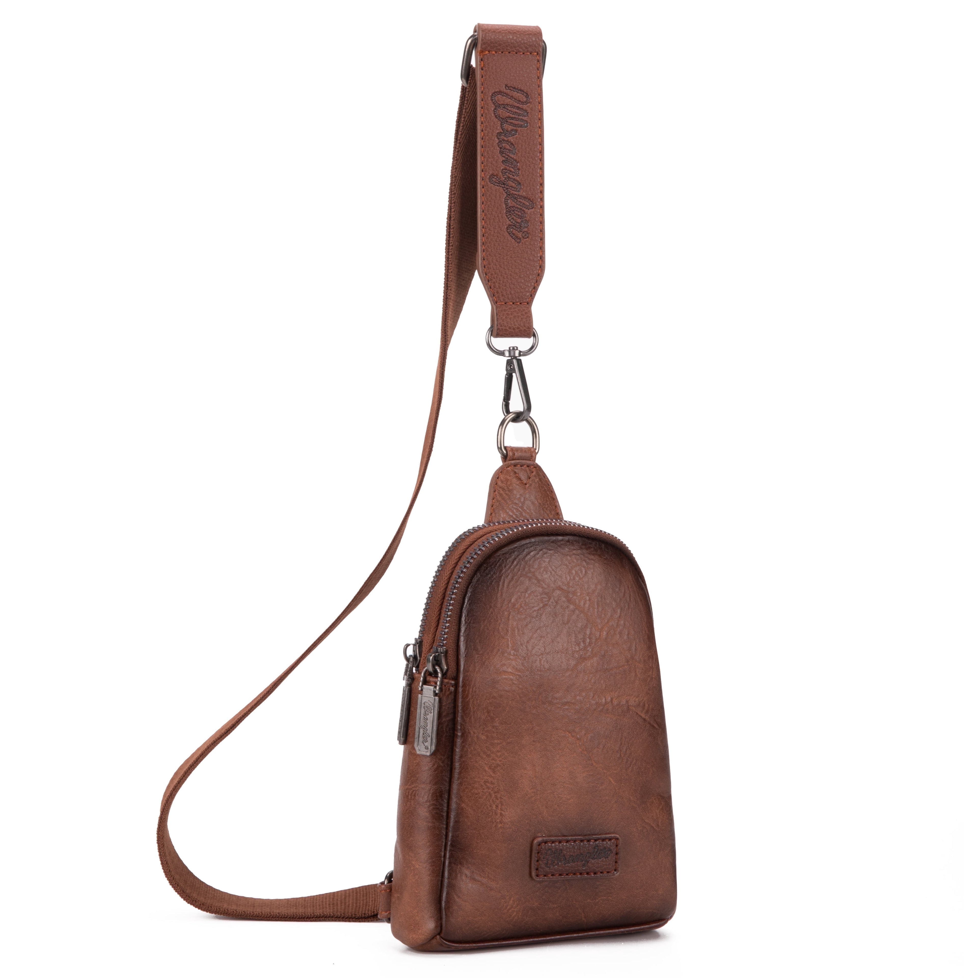 Wrangler Crossbody Sling Bags for Women Cross Body Fanny Pack Purse with Detachable Strap Zipper