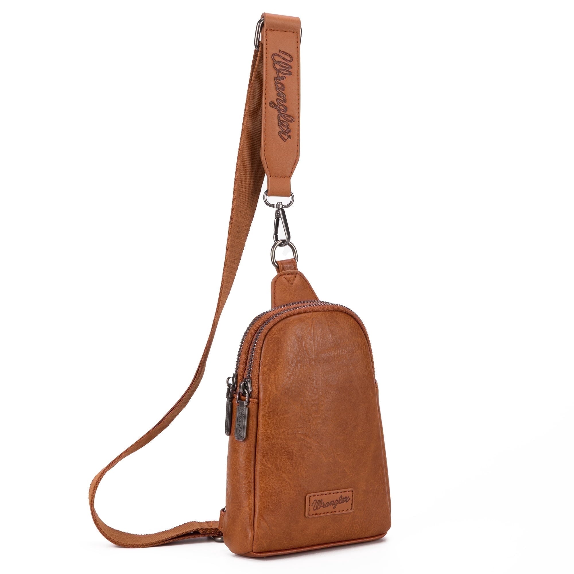 Wrangler Crossbody Sling Bags for Women Cross Body Fanny Pack Purse with Detachable Strap Zipper