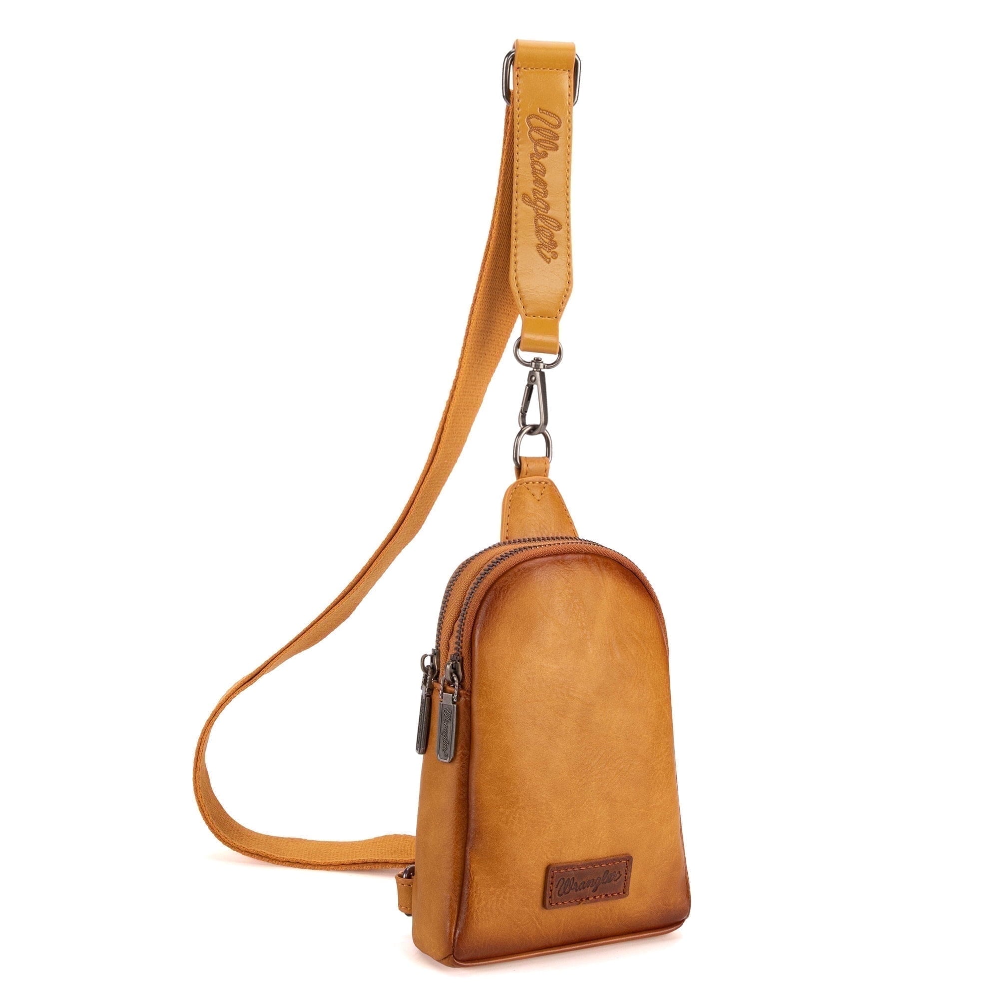 Wrangler Crossbody Sling Bags for Women Cross Body Fanny Pack Purse with Detachable Strap Zipper