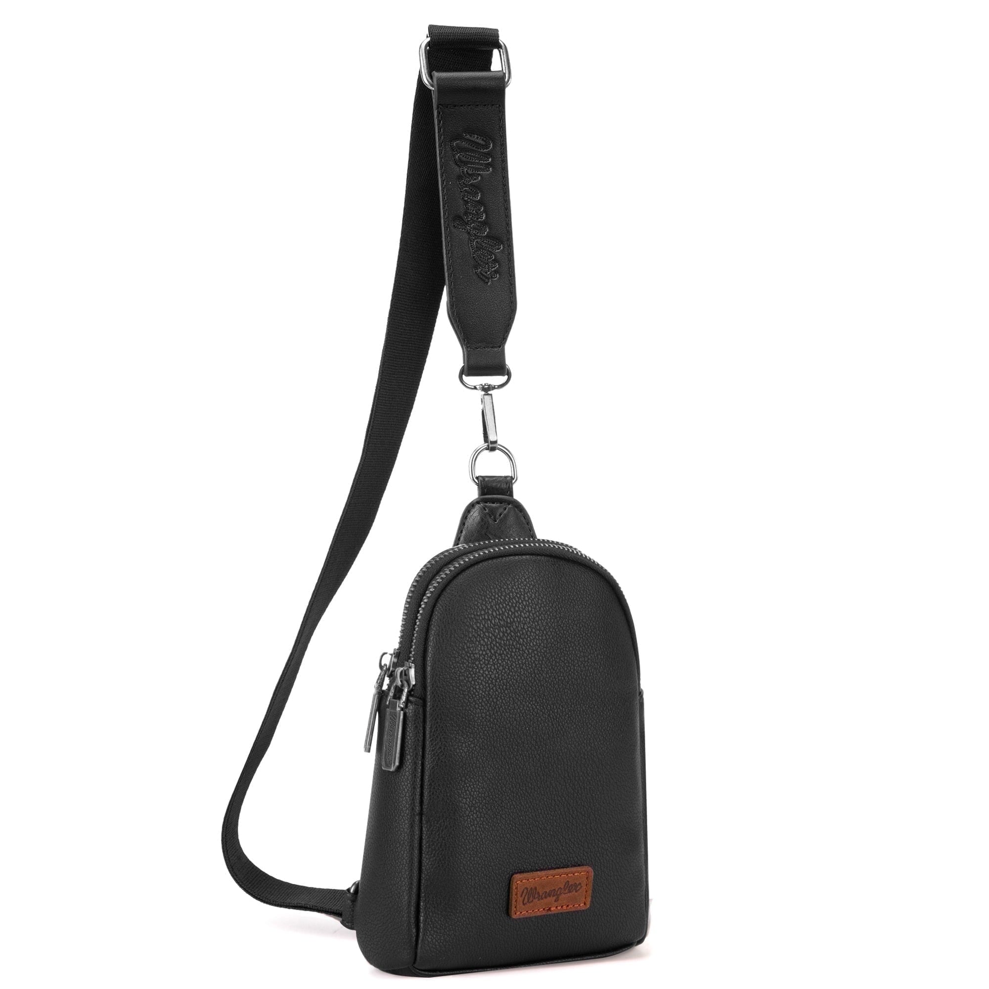 Wrangler Crossbody Sling Bags for Women Cross Body Fanny Pack Purse with Detachable Strap Zipper