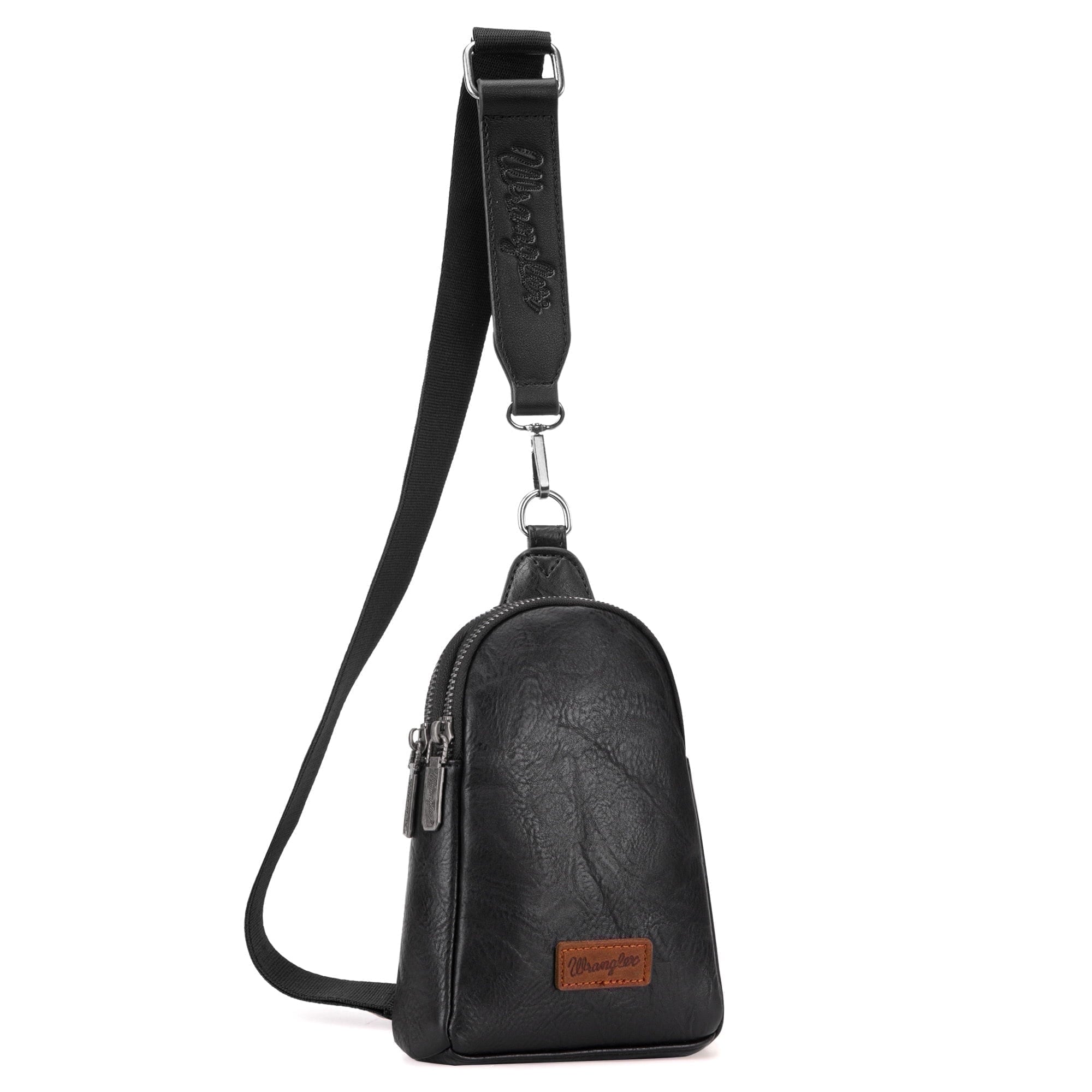 Wrangler Crossbody Sling Bags for Women Cross Body Fanny Pack Purse with Detachable Strap Zipper