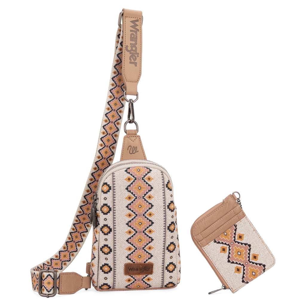 Wrangler Aztec Crossbody Sling Bags for Women Wallet Se