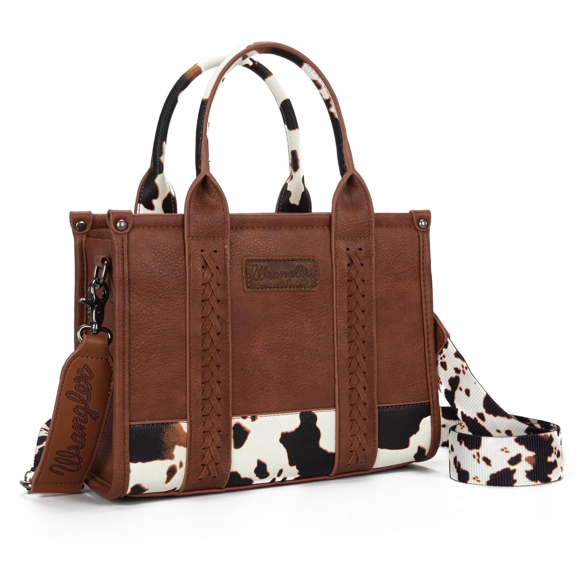 Wrangler Medium Tote Bag for Women Designer Satchel Handbags Top-handle Purses with Strap