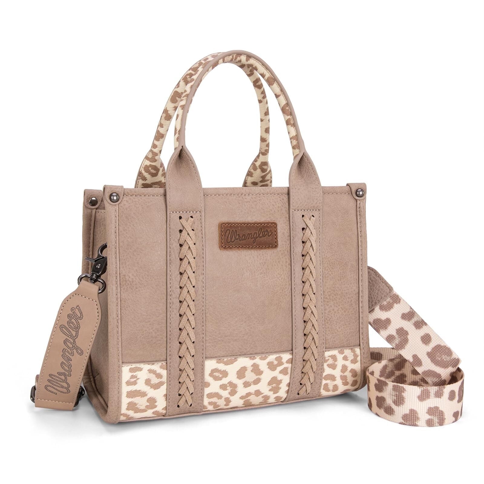 Wrangler Medium Tote Bag for Women Designer Satchel Handbags Top-handle Purses with Strap