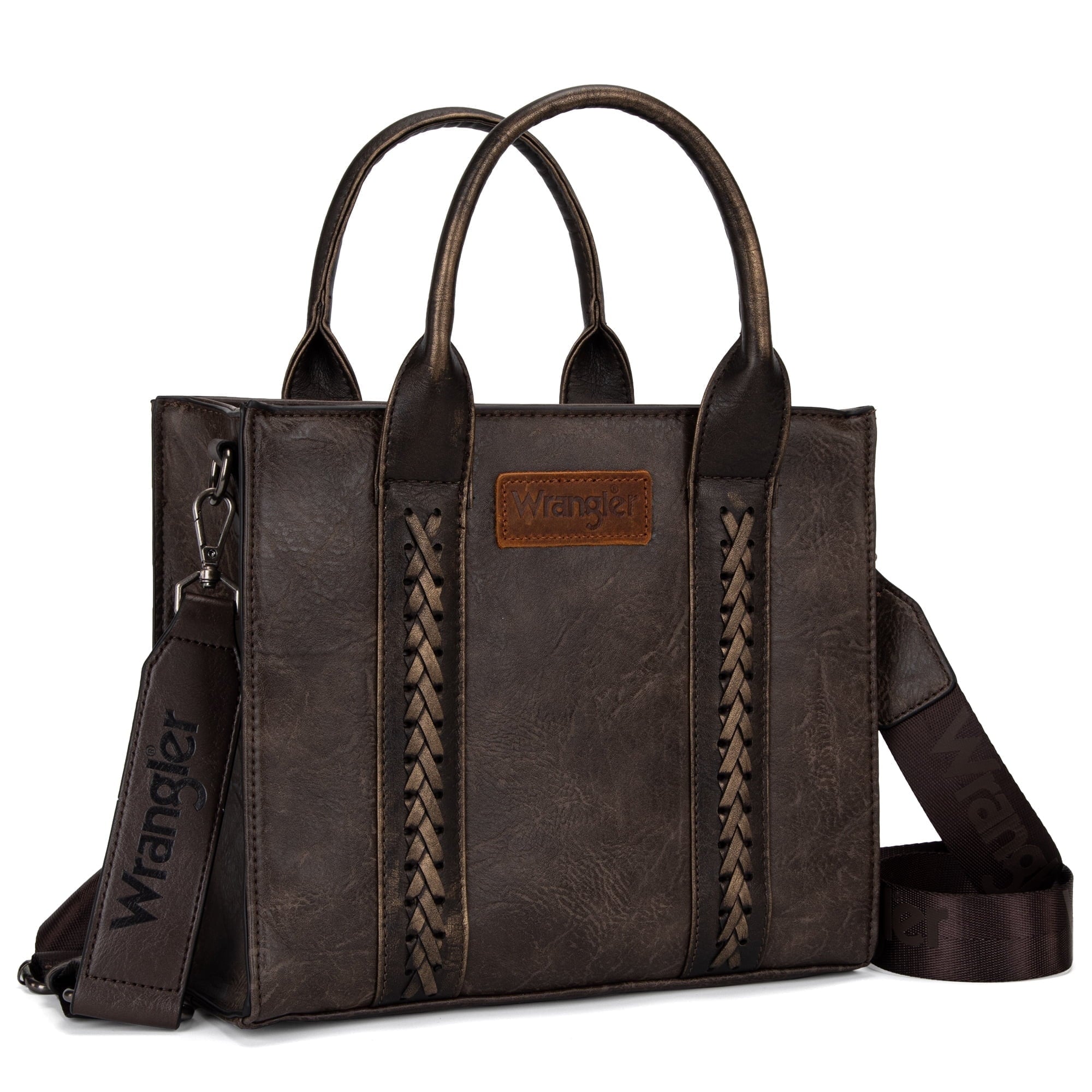 Wrangler Medium Tote Bag for Women Designer Satchel Handbags Top-handle Purses with Strap