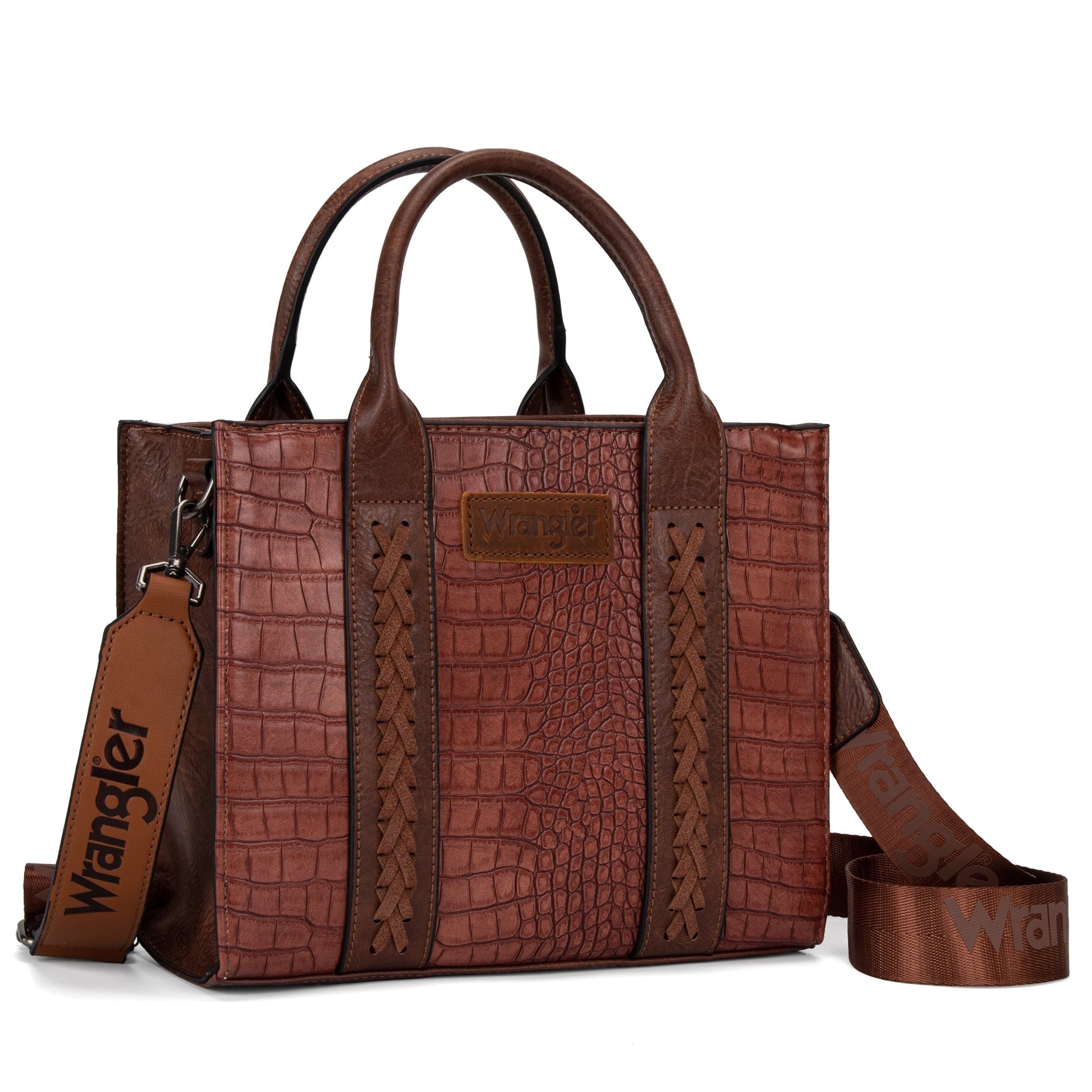 Wrangler Medium Tote Bag for Women Designer Satchel Handbags Top-handle Purses with Strap