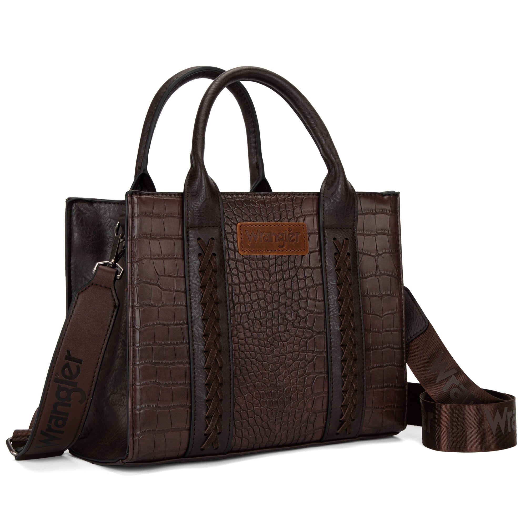 Wrangler Medium Tote Bag for Women Designer Satchel Handbags Top-handle Purses with Strap