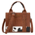 Wrangler Mini Tote Bag for Women Cow Print Western Crossbody Purse