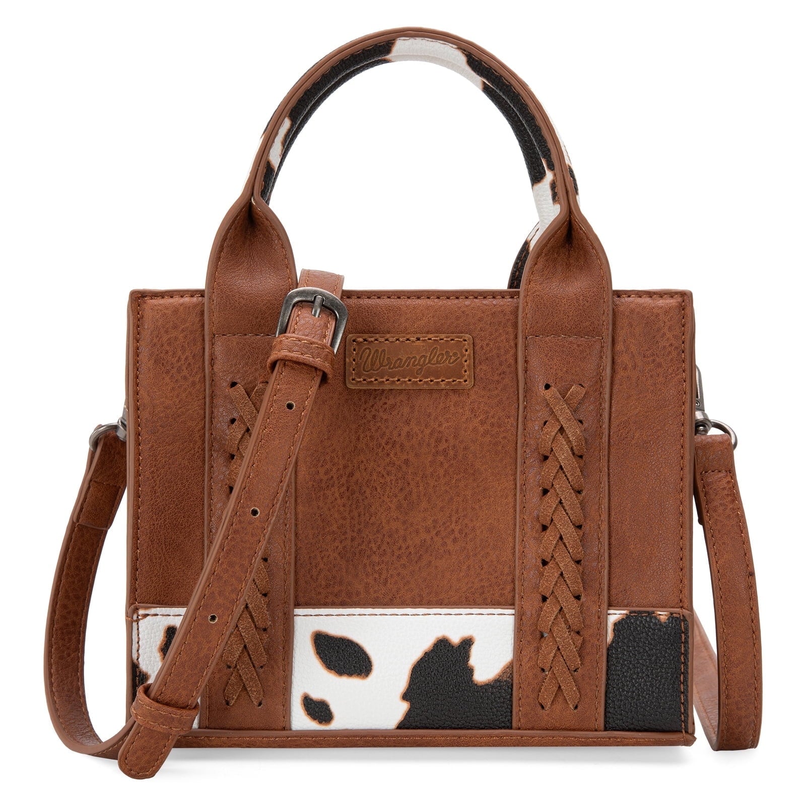Wrangler Mini Tote Bag for Women Cow Print Western Crossbody Purse