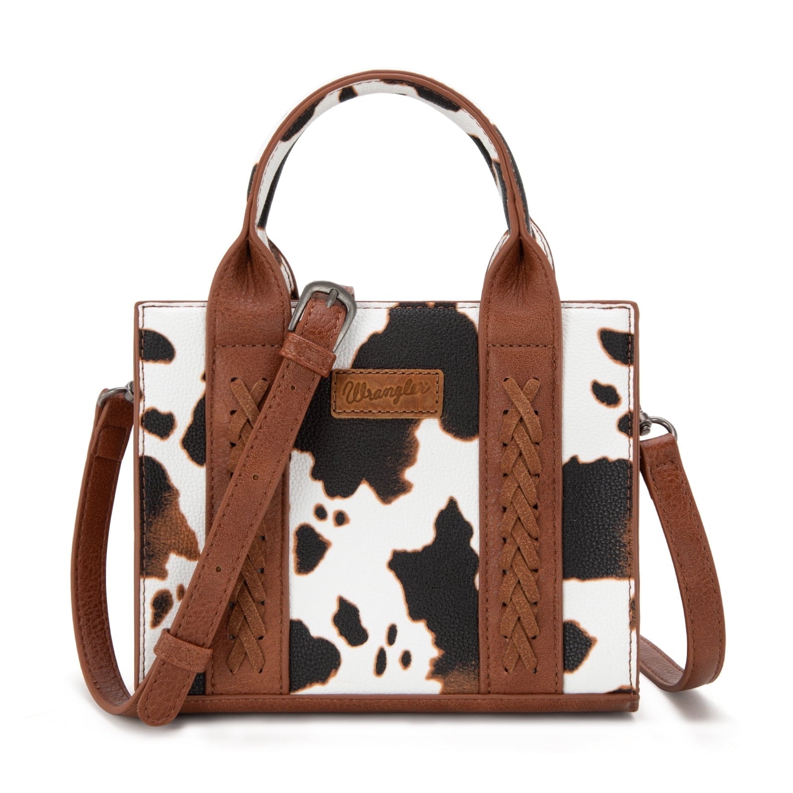 Wrangler Mini Tote Bag for Women Cow Print Western Crossbody Purse