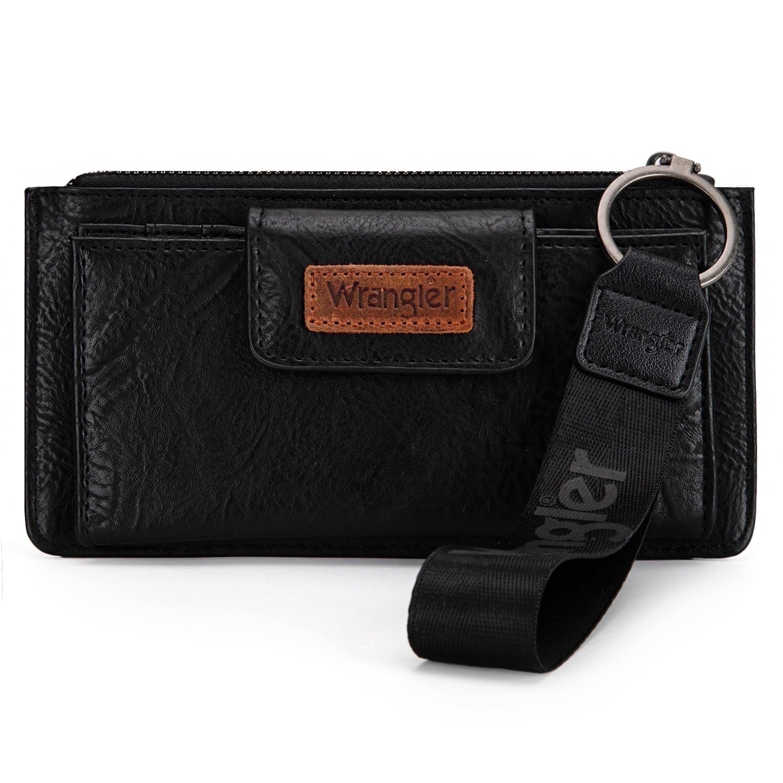 Wrangler Minimalist Wristlet Wallet with Phone Slot & RFID Protection & Smooth Zipper
