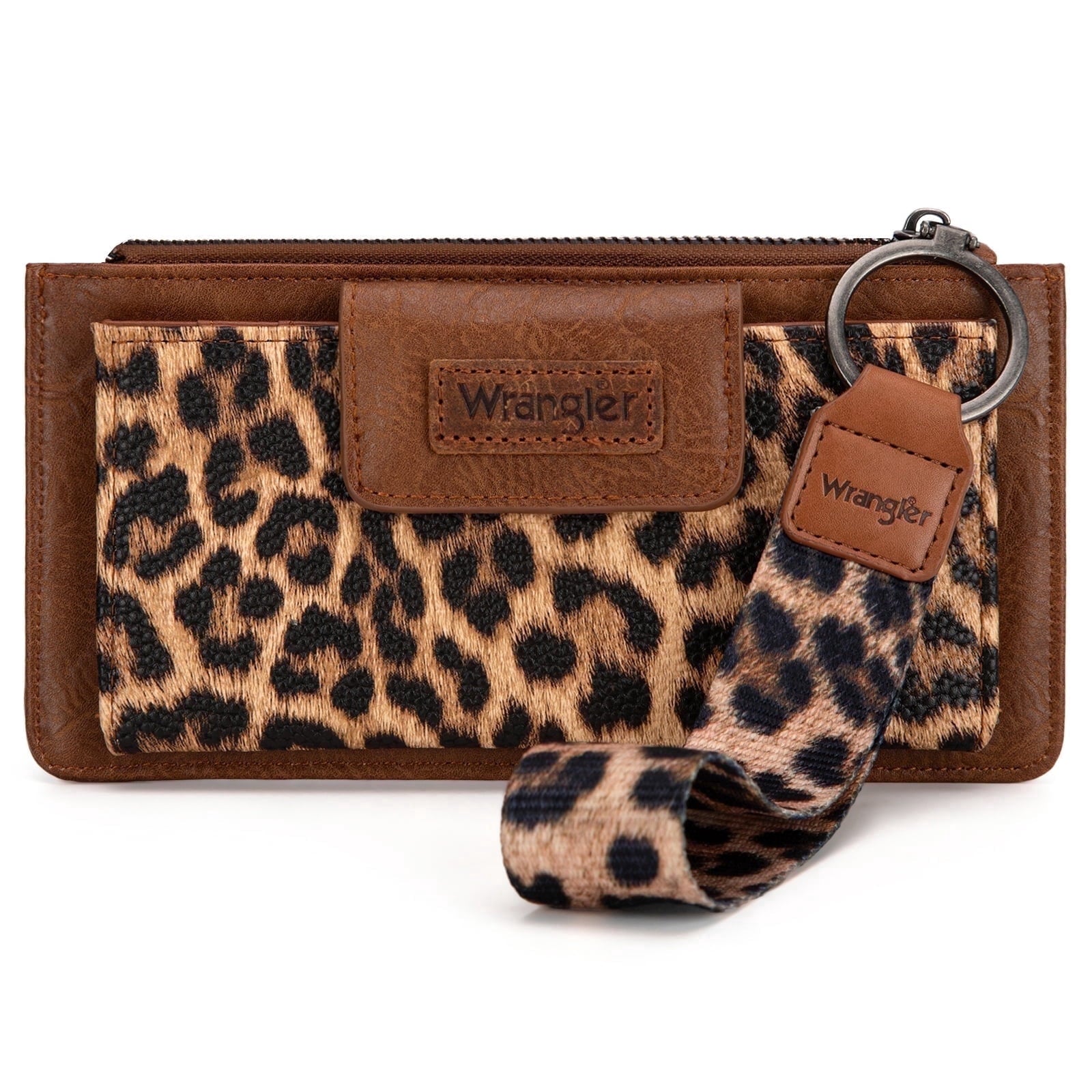 Wrangler Minimalist Wristlet Wallet with Phone Slot & RFID Protection & Smooth Zipper