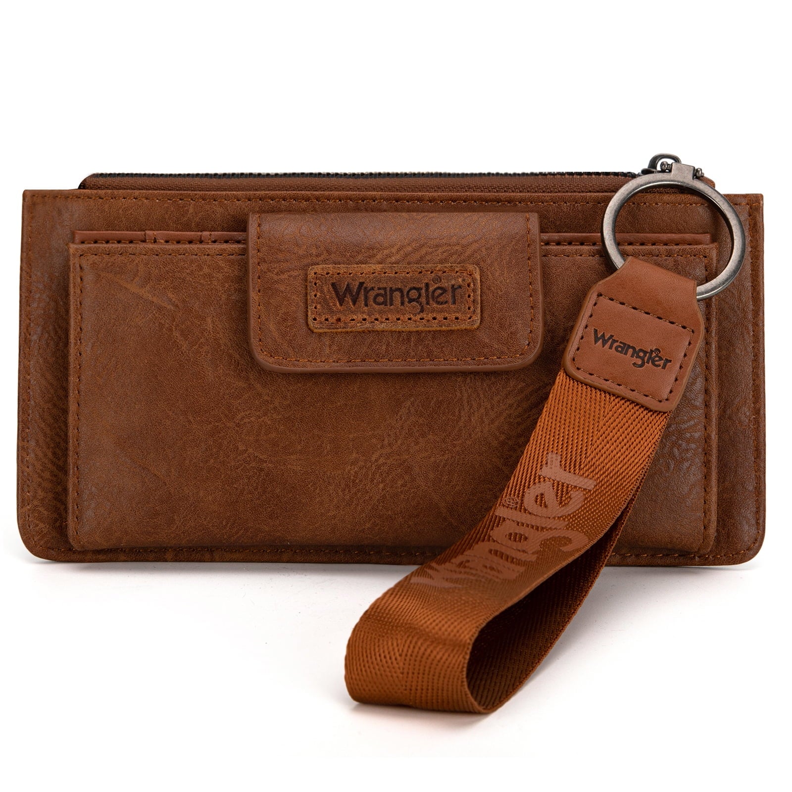 Wrangler Minimalist Wristlet Wallet with Phone Slot & RFID Protection & Smooth Zipper
