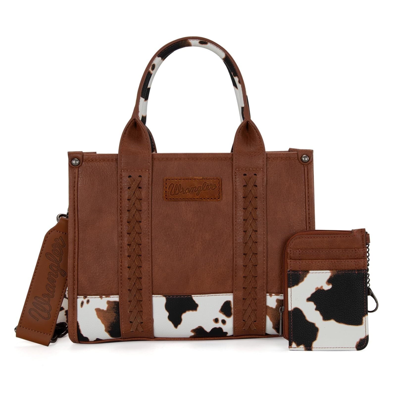 Wrangler Purse Medium Tote Bags for Women with Card Holder Wallet Designer Satchel Top-handle Handbags