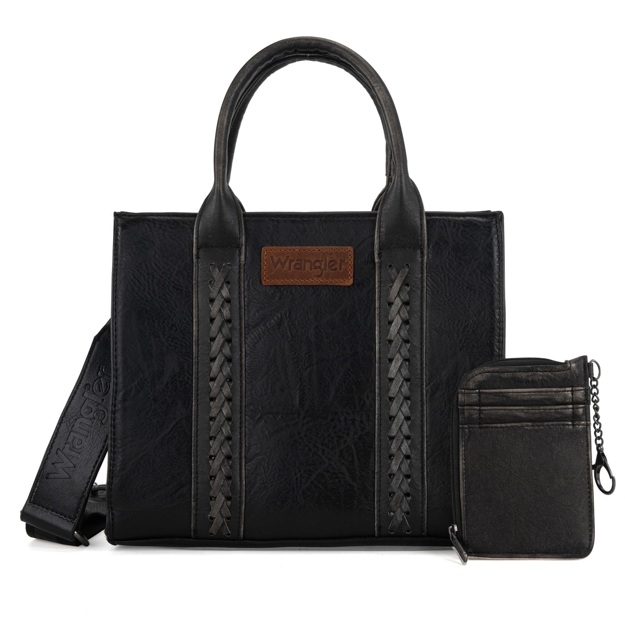 Wrangler Purse Medium Tote Bags for Women with Card Holder Wallet Designer Satchel Top-handle Handbags