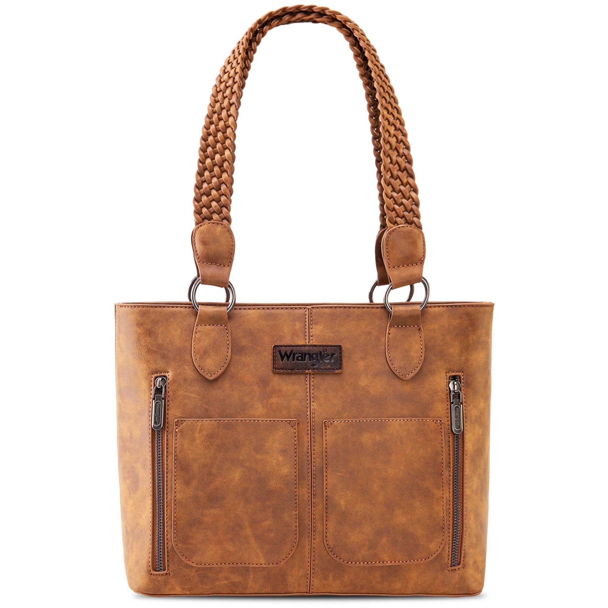 Wrangler Distressed Tote Bag for Women Western Purse Multi Pockets Handbags and Shoulder Bag