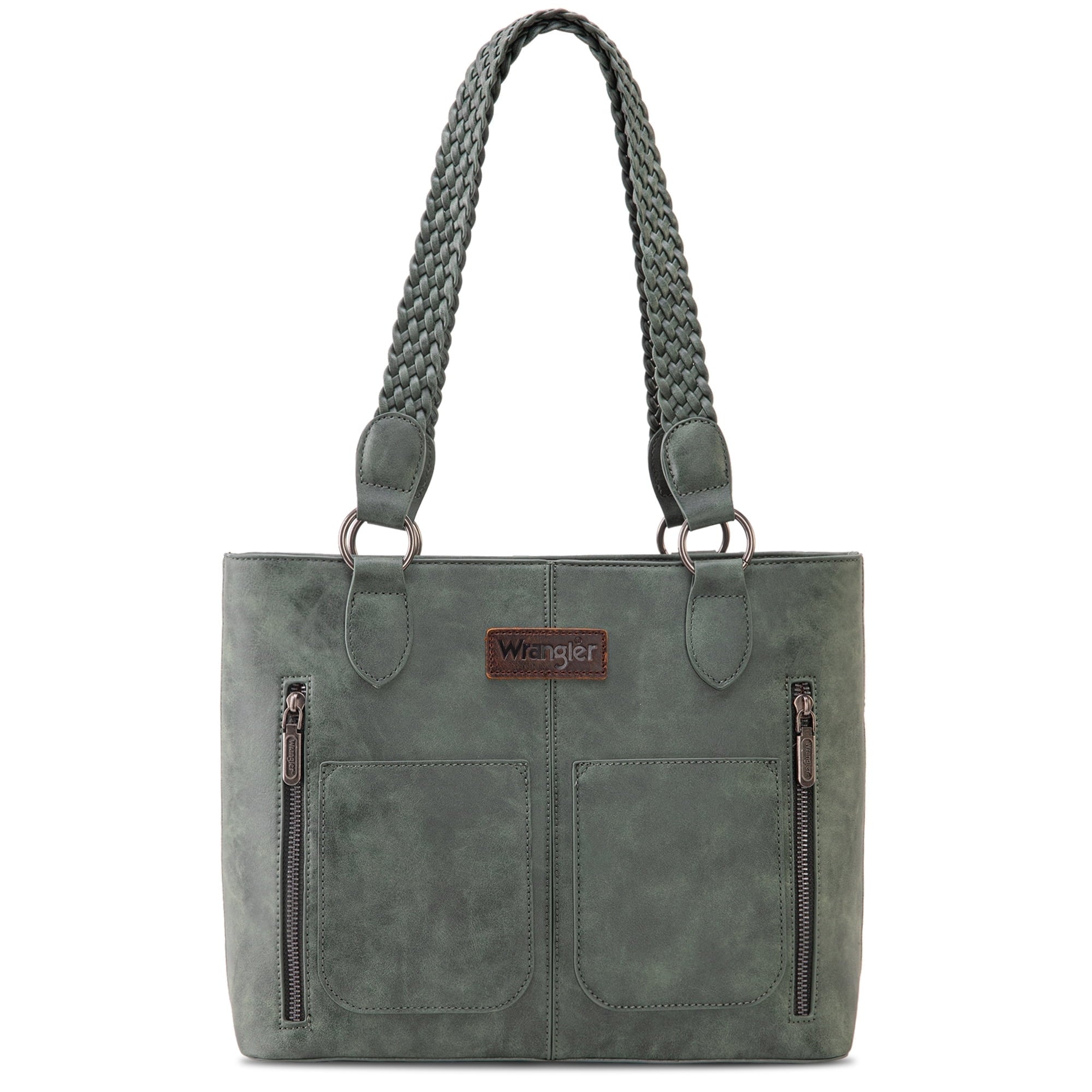 Wrangler Distressed Tote Bag for Women Western Purse Multi Pockets Handbags and Shoulder Bag