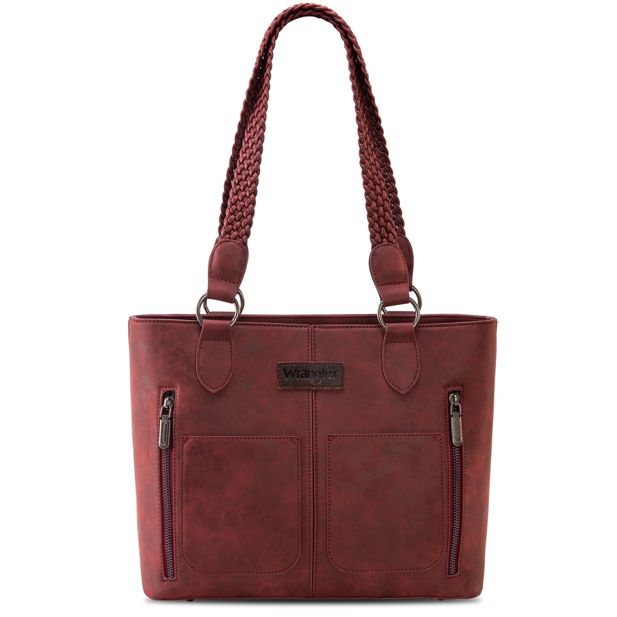 Wrangler Distressed Tote Bag for Women Western Purse Multi Pockets Handbags and Shoulder Bag