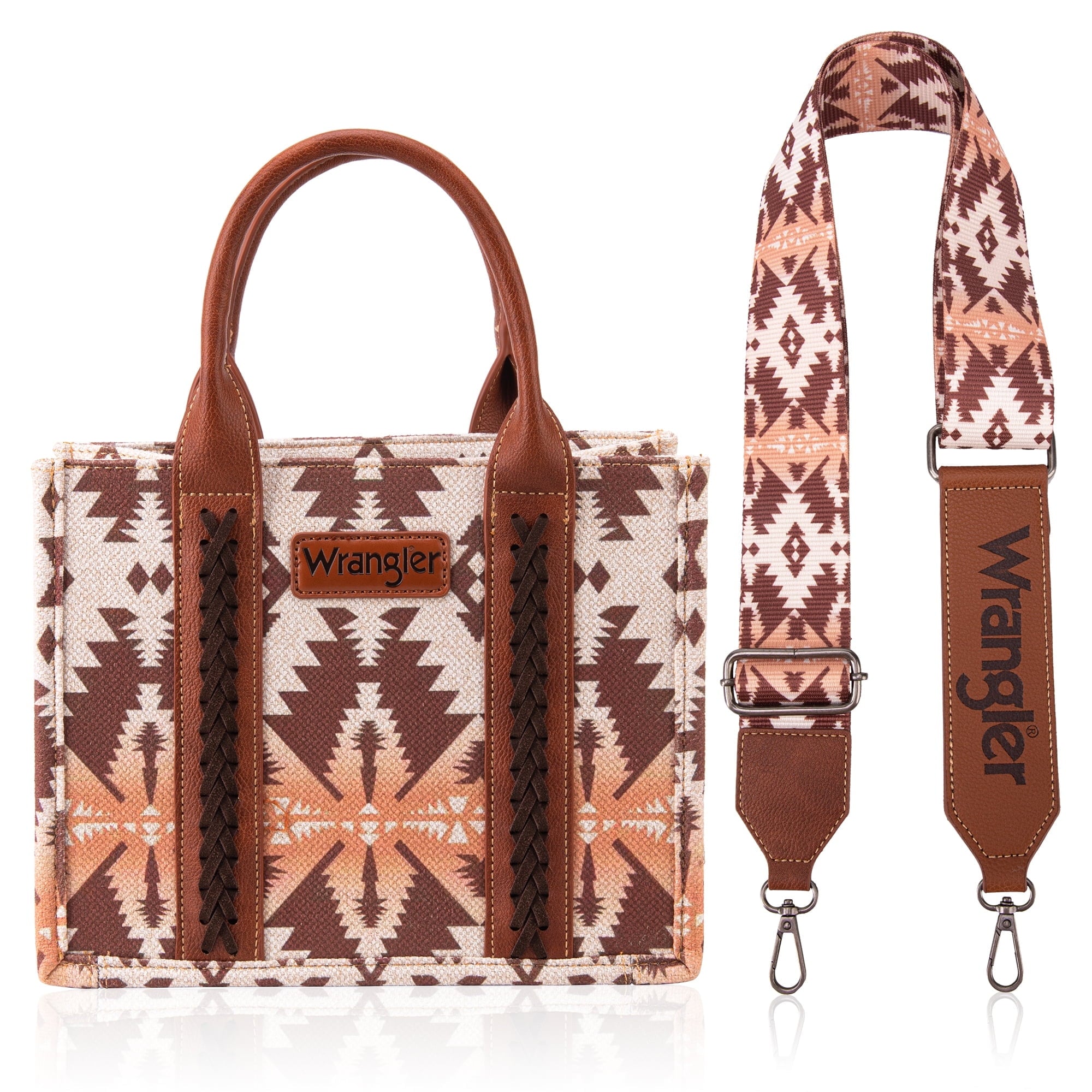 Wrangler Aztec Tote Bag for Women Boho Shoulder Purses and Handbags