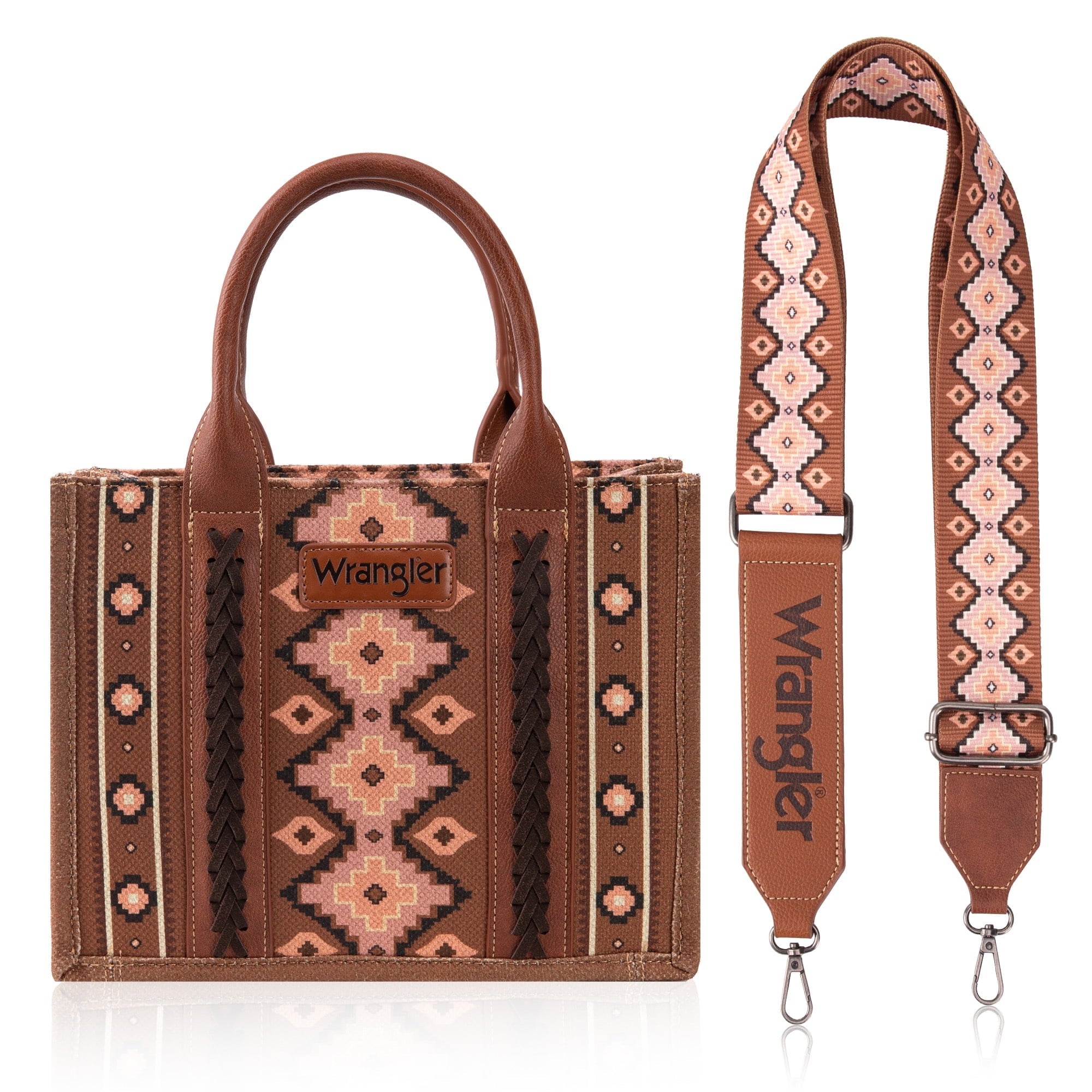 Wrangler Aztec Tote Bag for Women Boho Shoulder Purses and Handbags
