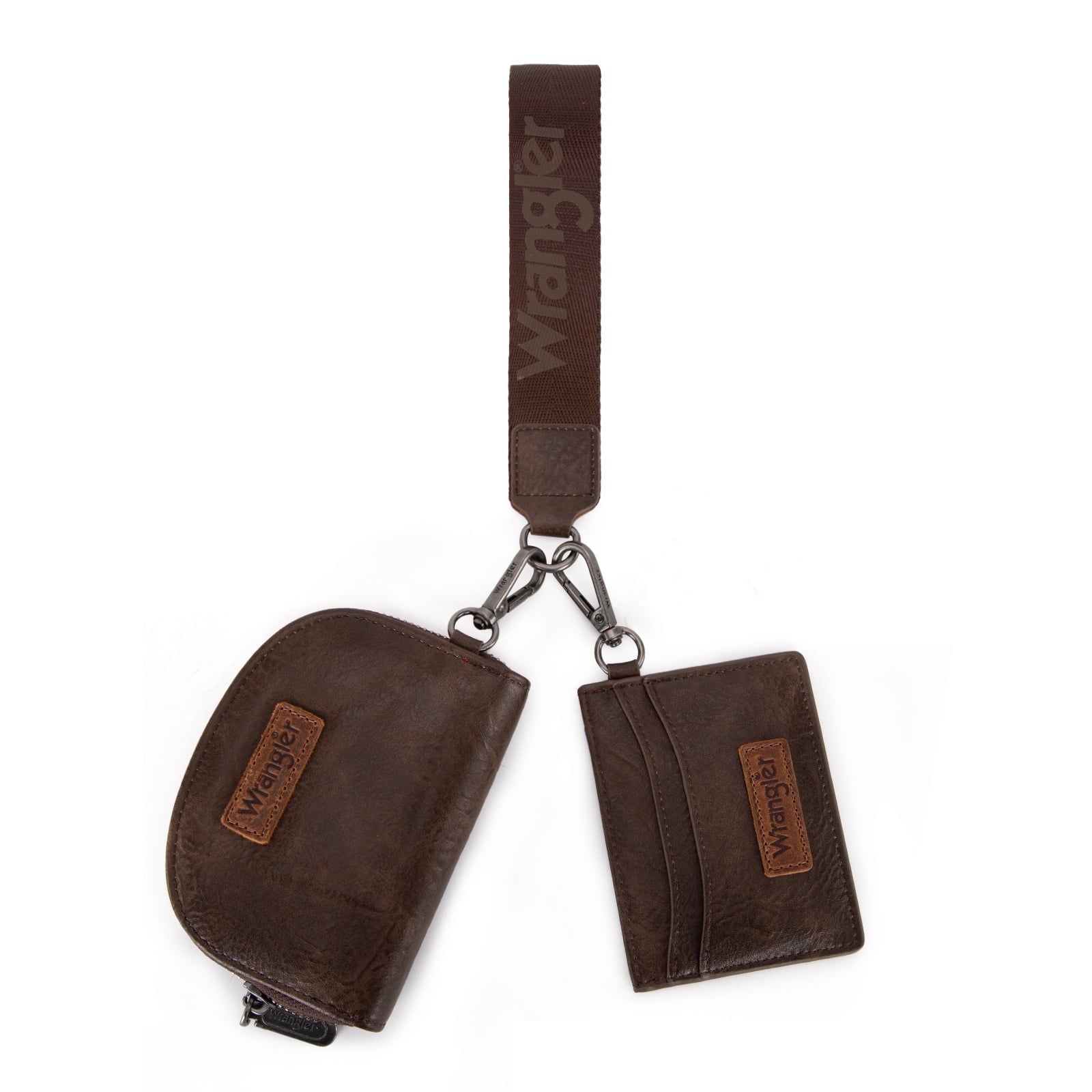 Wrangler KeyChain Wallet Wristlet Wallets for Women Dual Pouch Wristlet Rfid Blocking Credit Card Holder Wallet