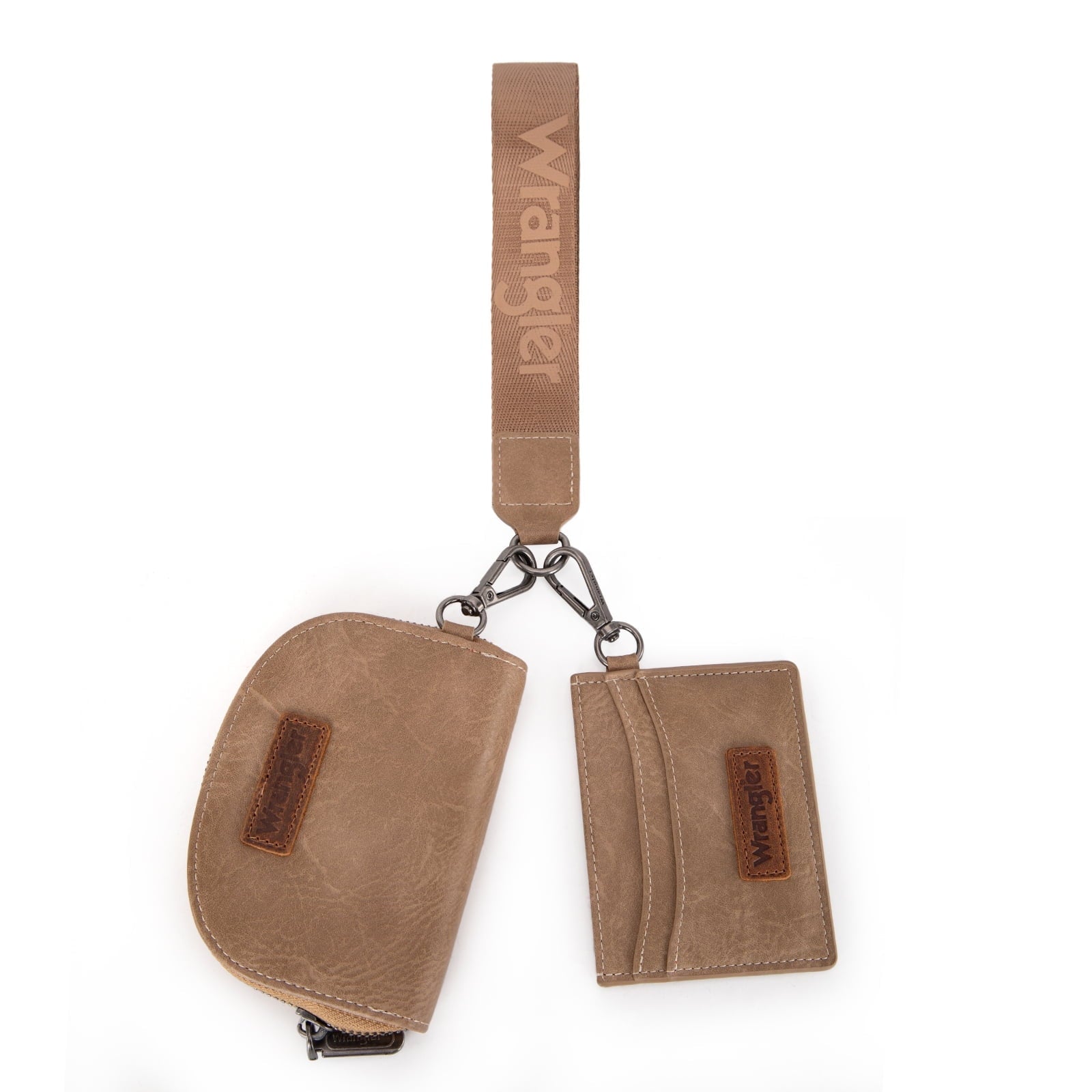 Wrangler KeyChain Wallet Wristlet Wallets for Women Dual Pouch Wristlet Rfid Blocking Credit Card Holder Wallet