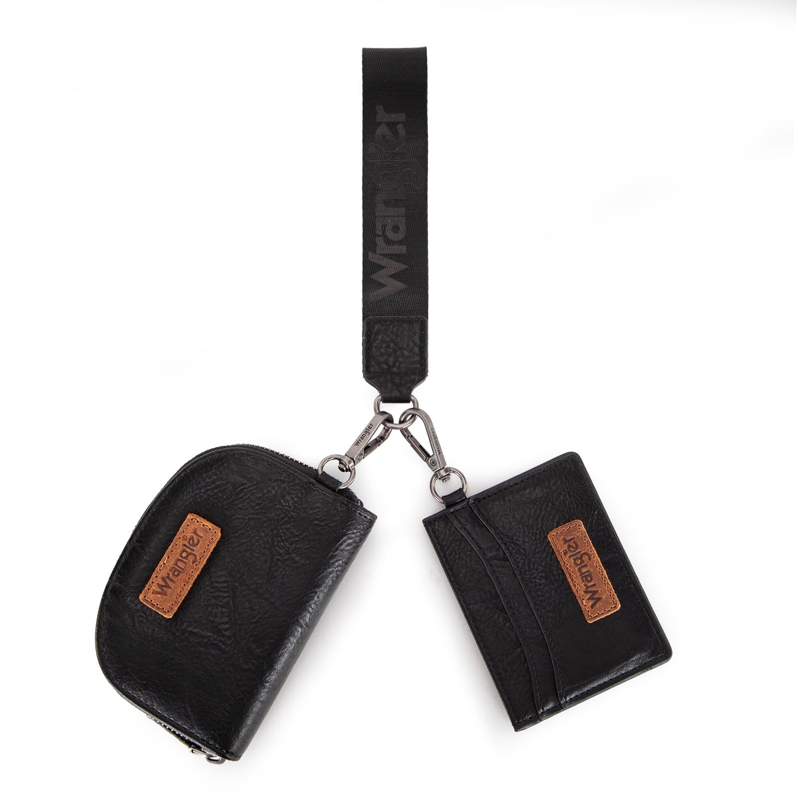 Wrangler KeyChain Wallet Wristlet Wallets for Women Dual Pouch Wristlet Rfid Blocking Credit Card Holder Wallet